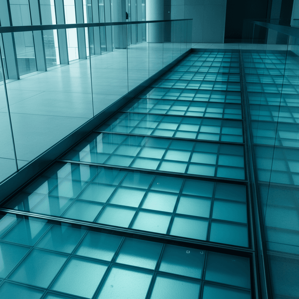 Architectural glass paver installation